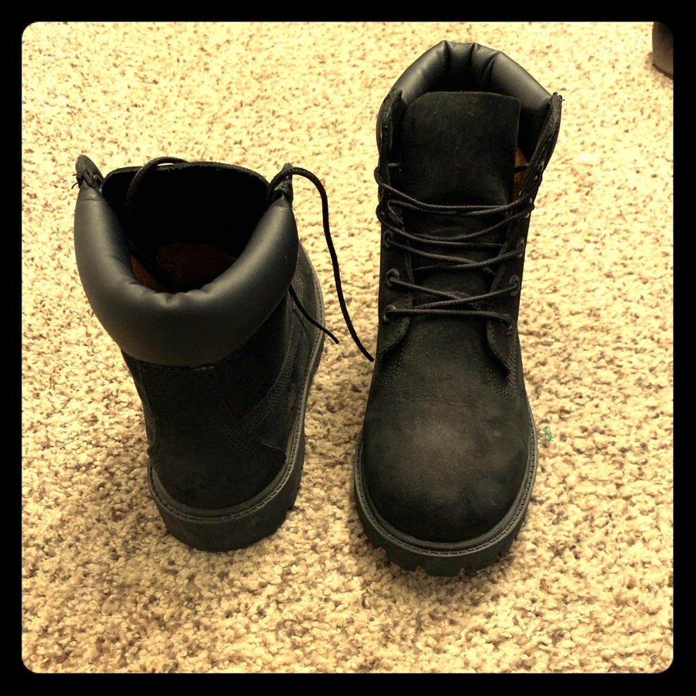 Size 5 Timberland Boots- black